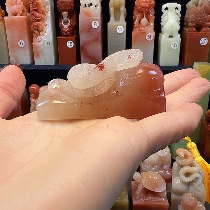 寿山石印石寿山石手工雕刻