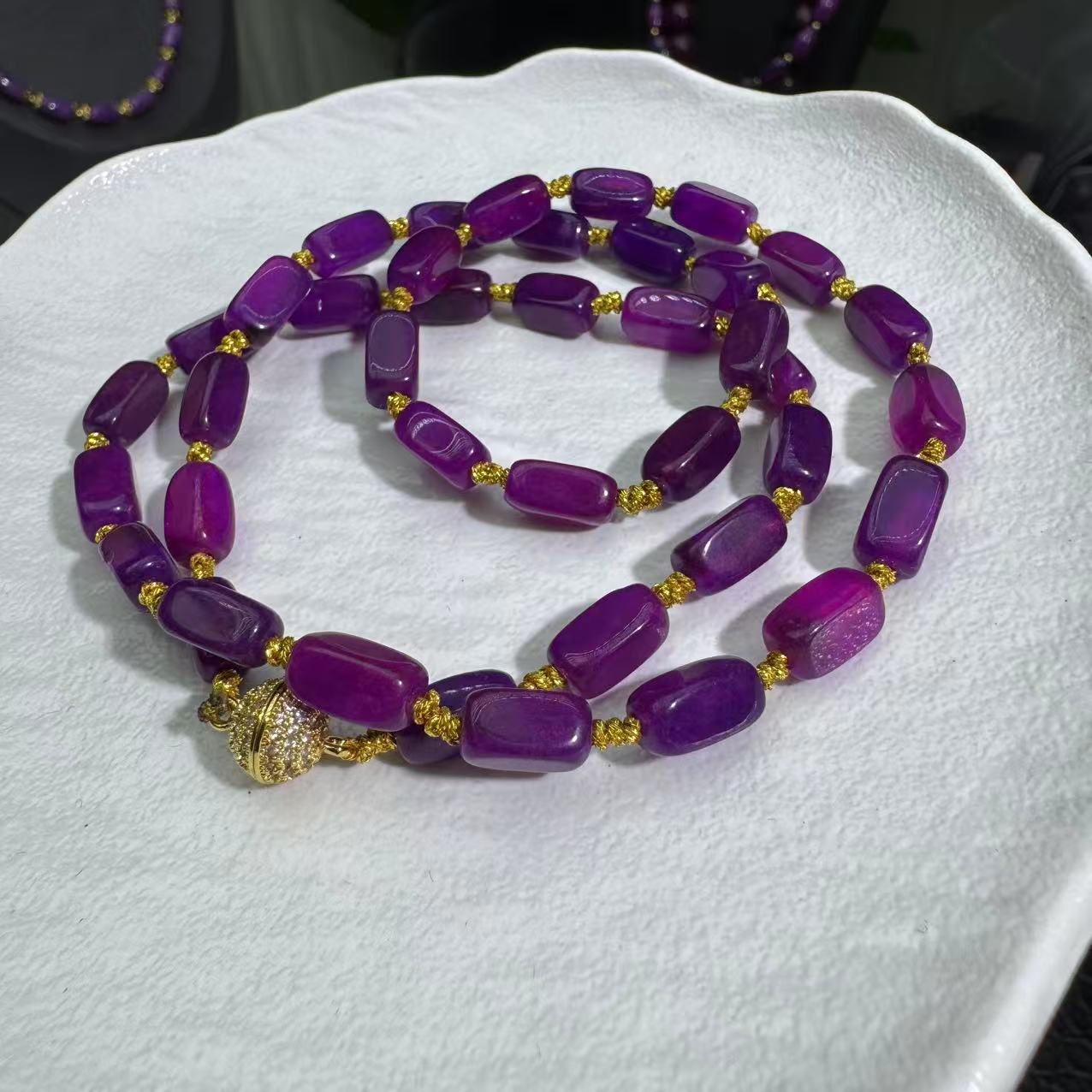 南非老矿料舒俱来全玉化项链多样性发其一（A70）