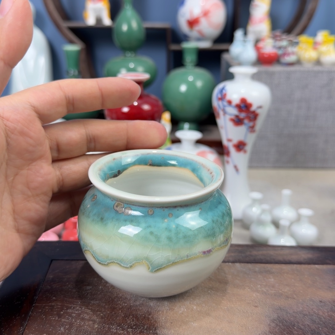 陶瓷手工小花器摆件