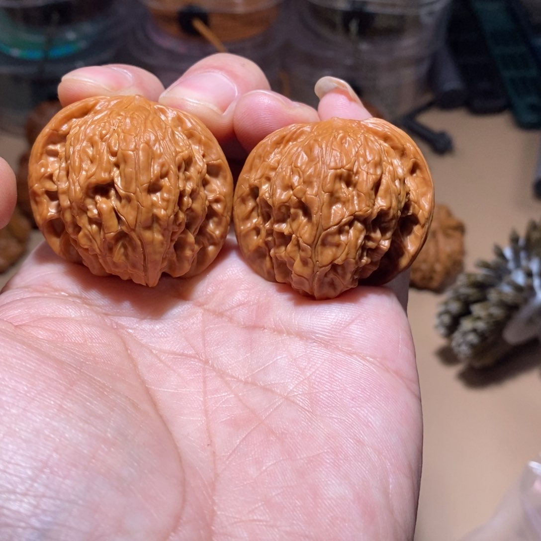 文玩核桃把件全品无修38尺房山磨盘