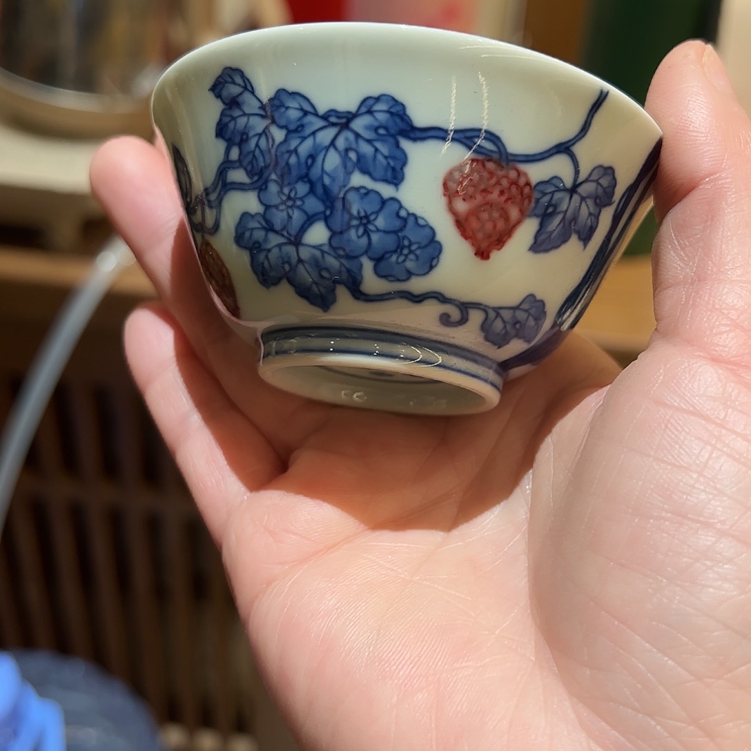 微瑕臻玉古坊原矿青花釉里红