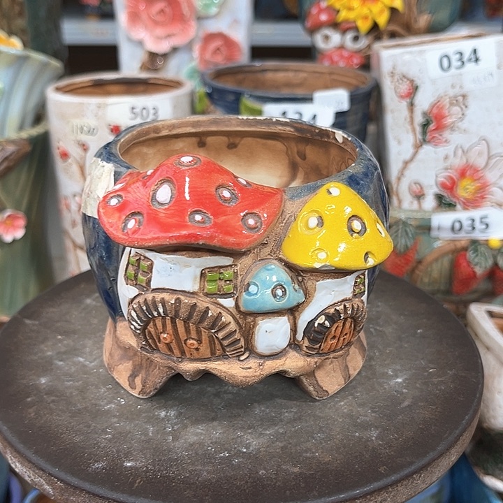 紫砂花盆粗陶材质多肉花盆