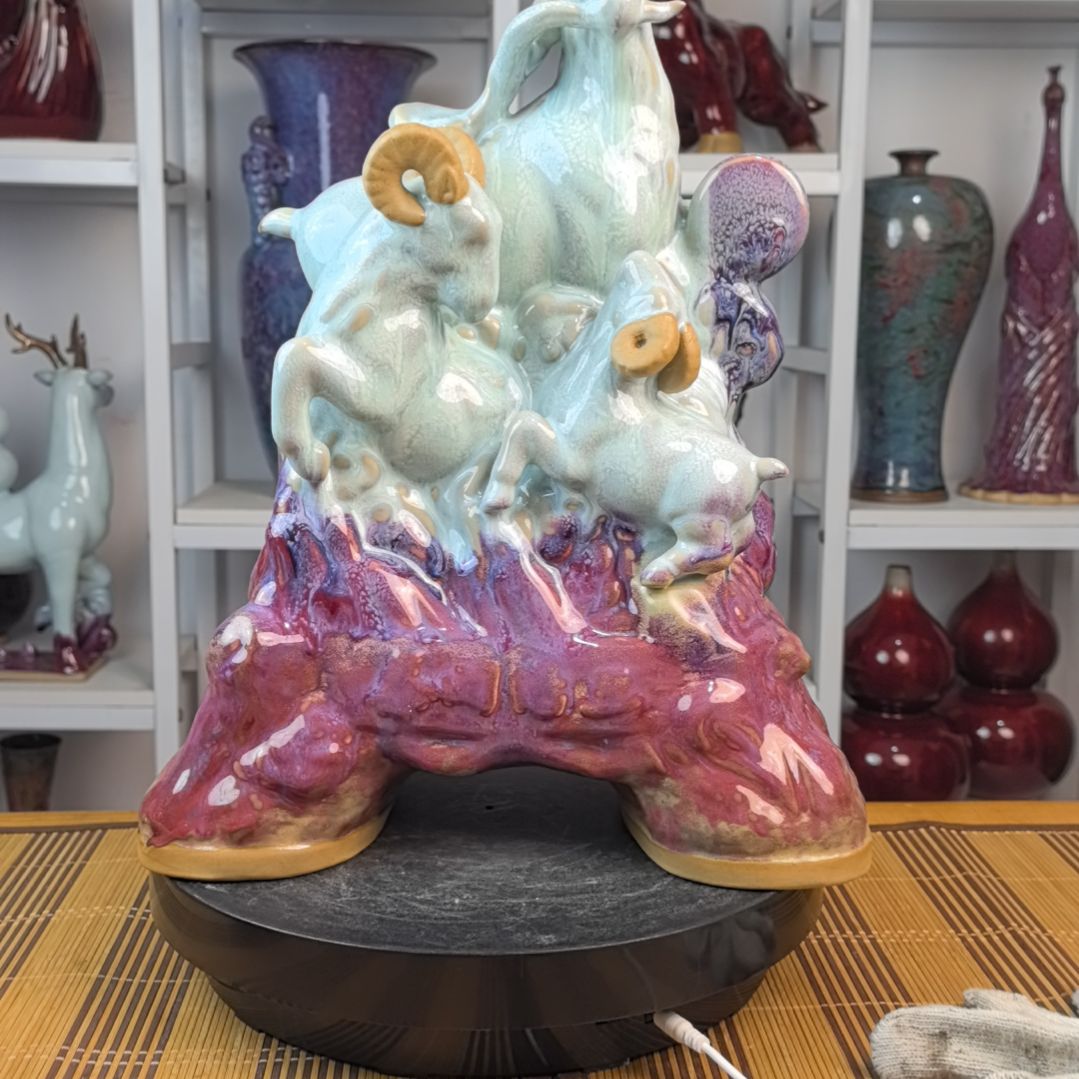 摆件钧瓷摆件神后镇钧瓷