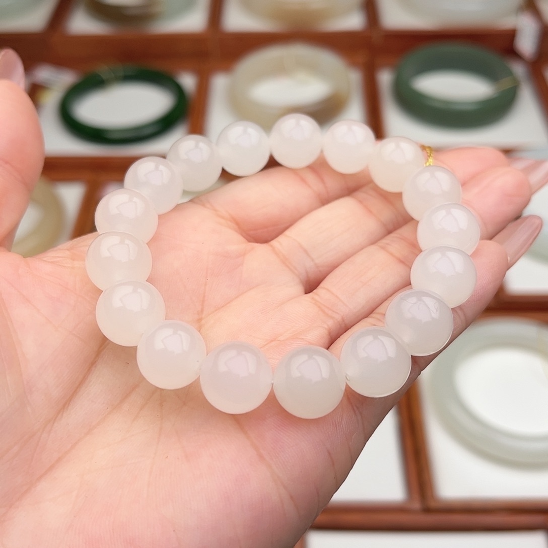 和田玉未镶嵌手串11.5mm