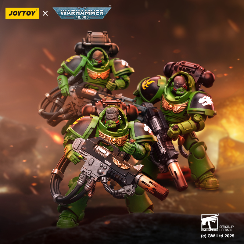 JOYTOY/暗源战锤40K 火蜥蜴 根除者 1：18可动模玩成品兵人