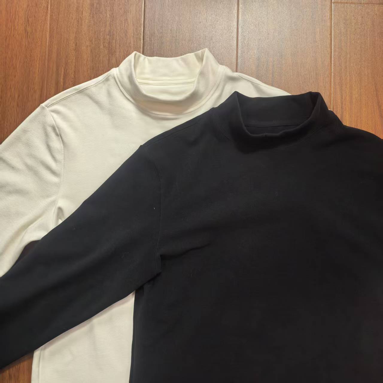 新款半高领德绒净版纯色打底衫T恤【888】