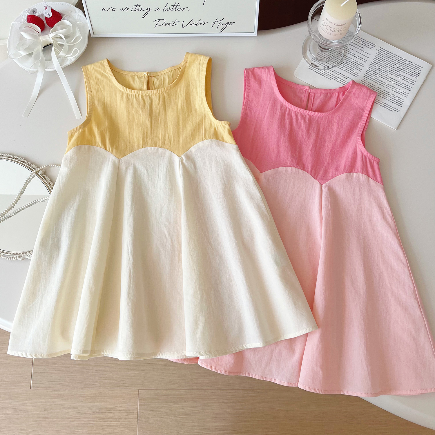 【coco番茄妈妈】韩版无袖连衣裙夏季女小童洋气百搭夏款时髦公主裙