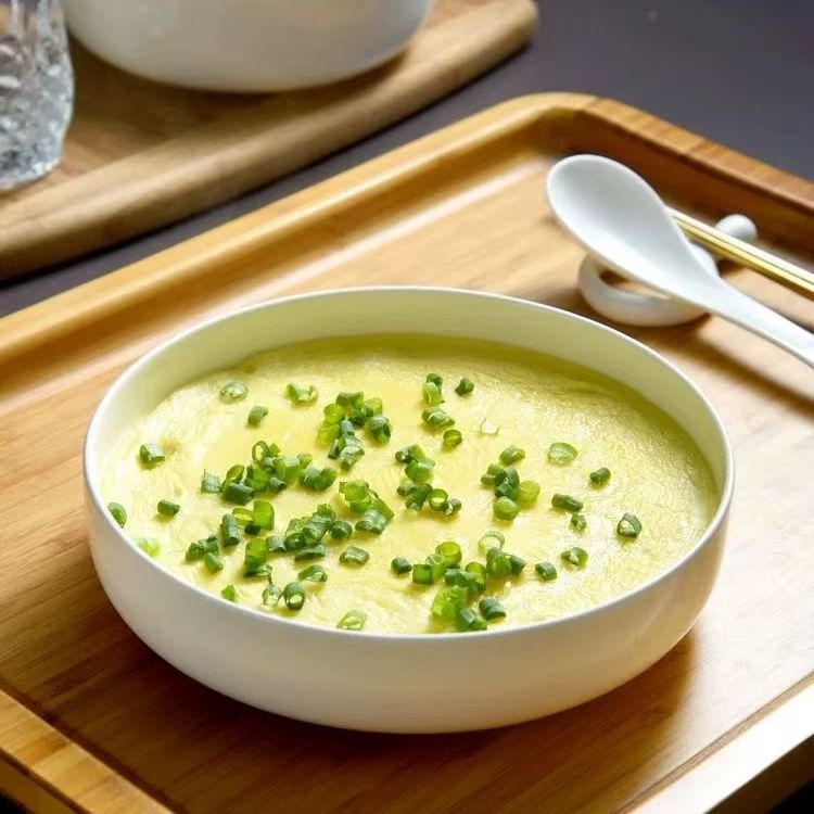 4个装面包盘纯色家用盘子圆形釉下彩窝盘加深盘8.25英寸汤盘菜盘