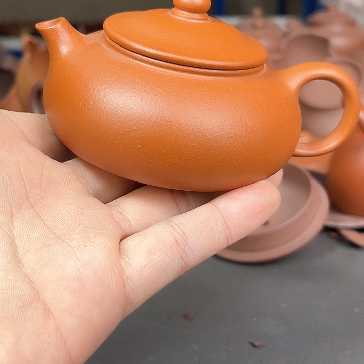 茶壶紫砂李丹朱泥全手寒江