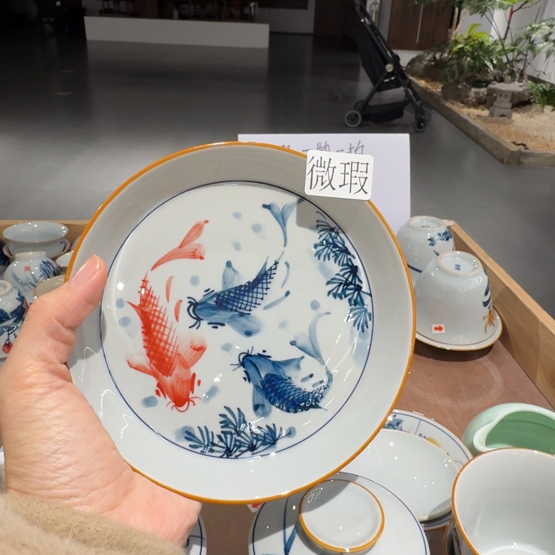 釉下彩纯手绘微瑕