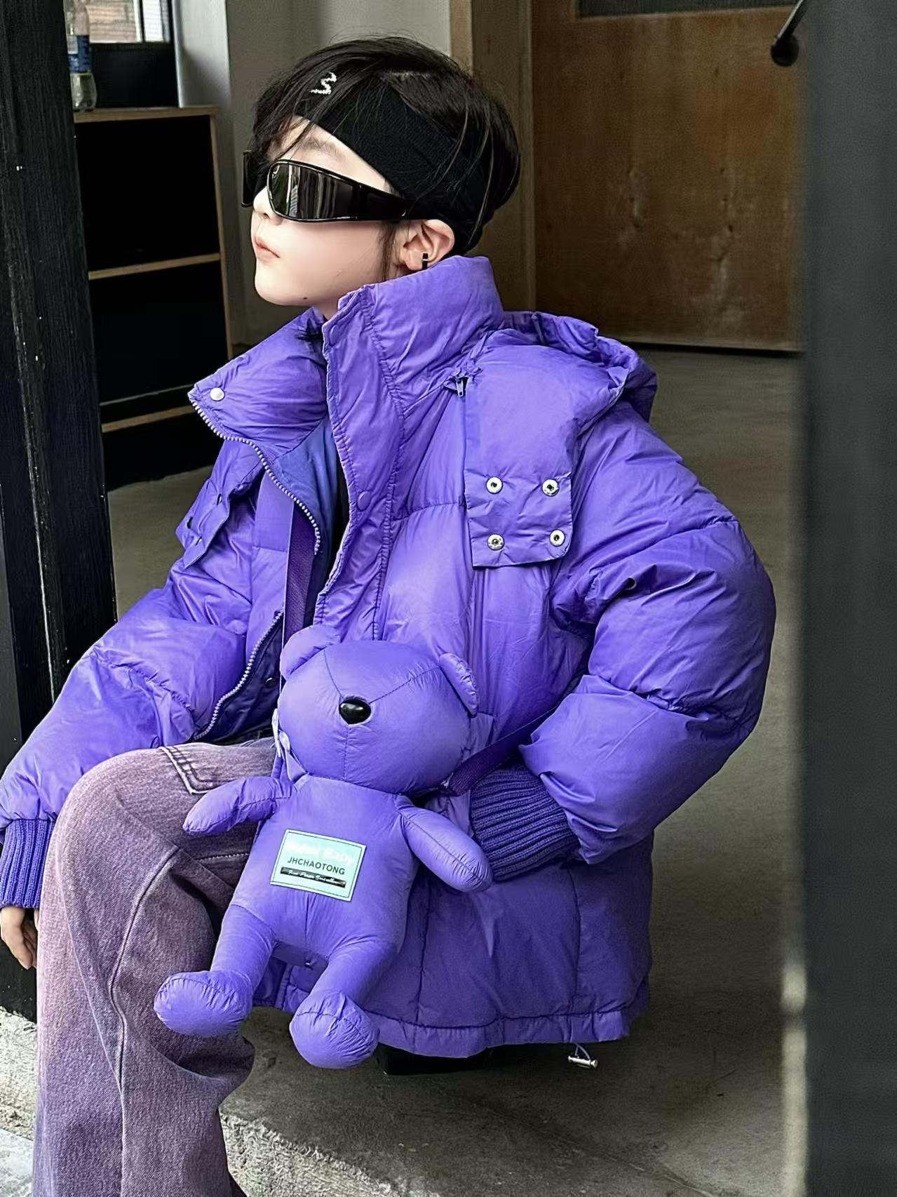 501069《熊不指定什么颜色》韩版儿童休闲百搭时尚保暖洋气羽绒服