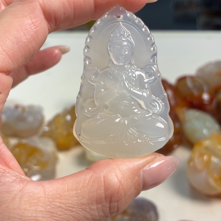 玛瑙/玉髓未镶嵌吊坠(不含链)