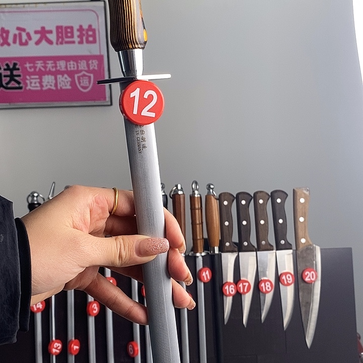 8***9红彩木扁棒超细纹磨刀棒