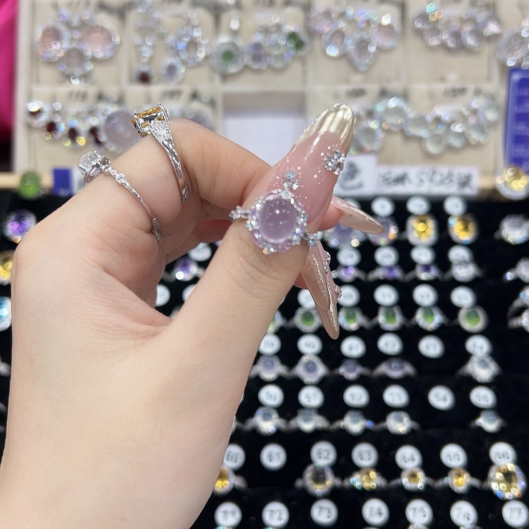 抱***萤石戒指银S925镶嵌