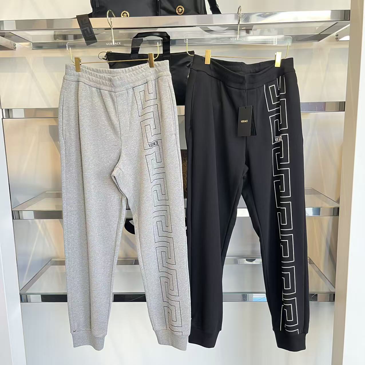 未使用 VERSACE/范思哲 男士回形纹印花运动卫裤多色男装男裤裤子