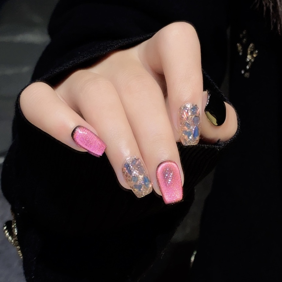 【‌变色龙】设计师纯手工穿戴甲穿戴美甲-多光变色超高品猫眼