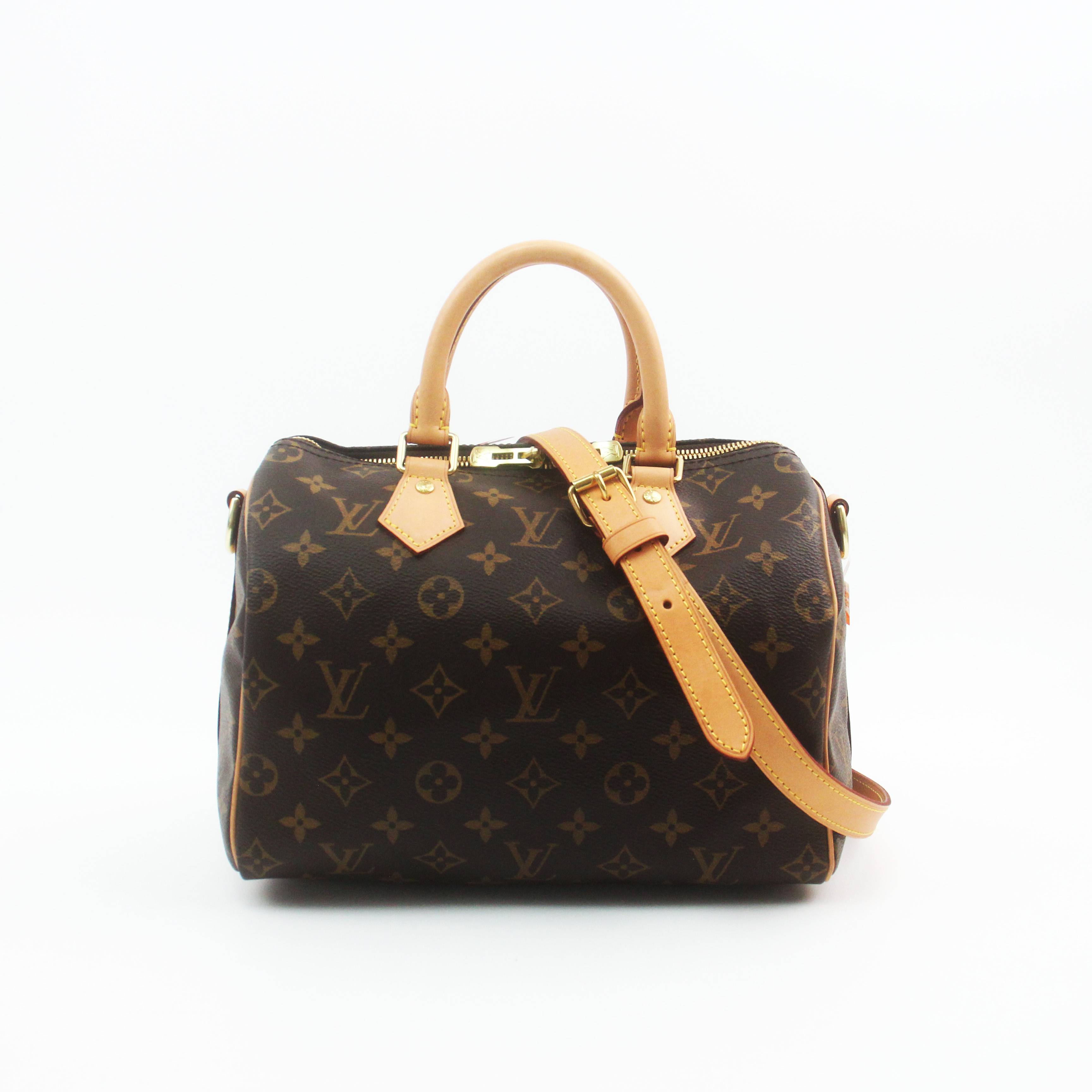 95新 LouisVuitton/路易威登 80959B 老花speedy25手提单肩斜挎包