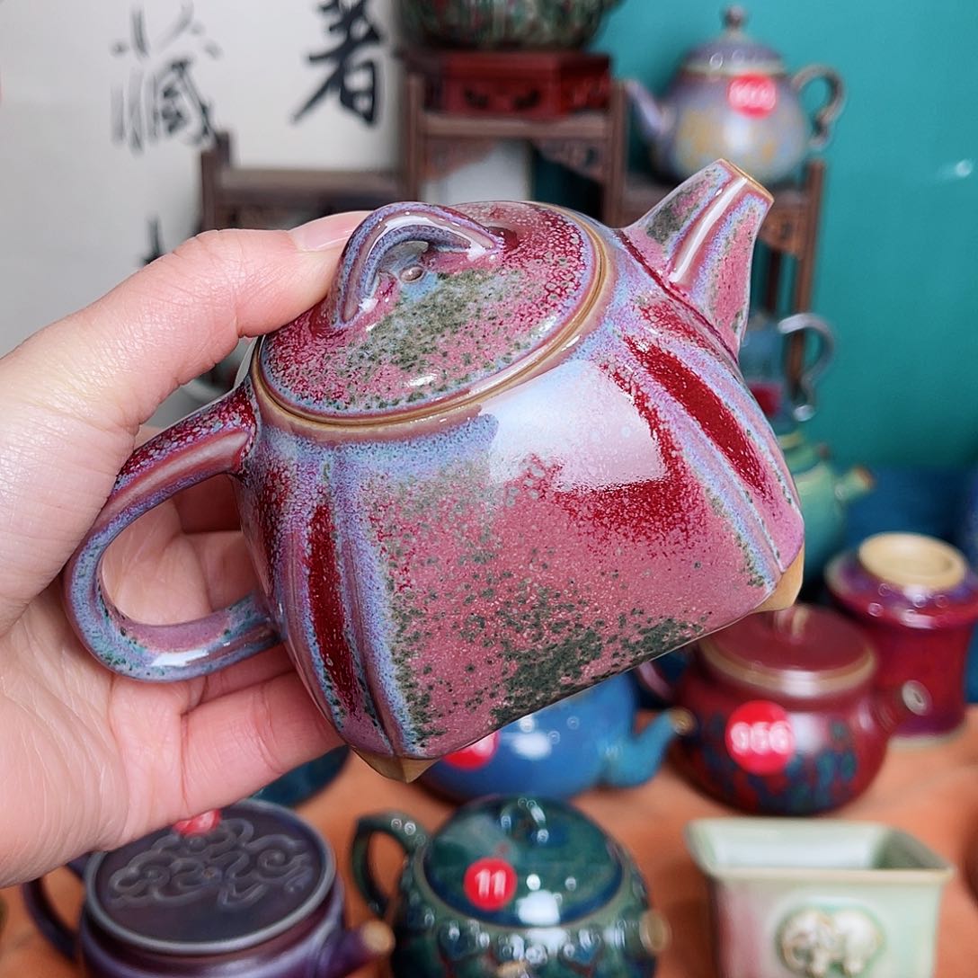 盘小*仙钧瓷艺术作品壶