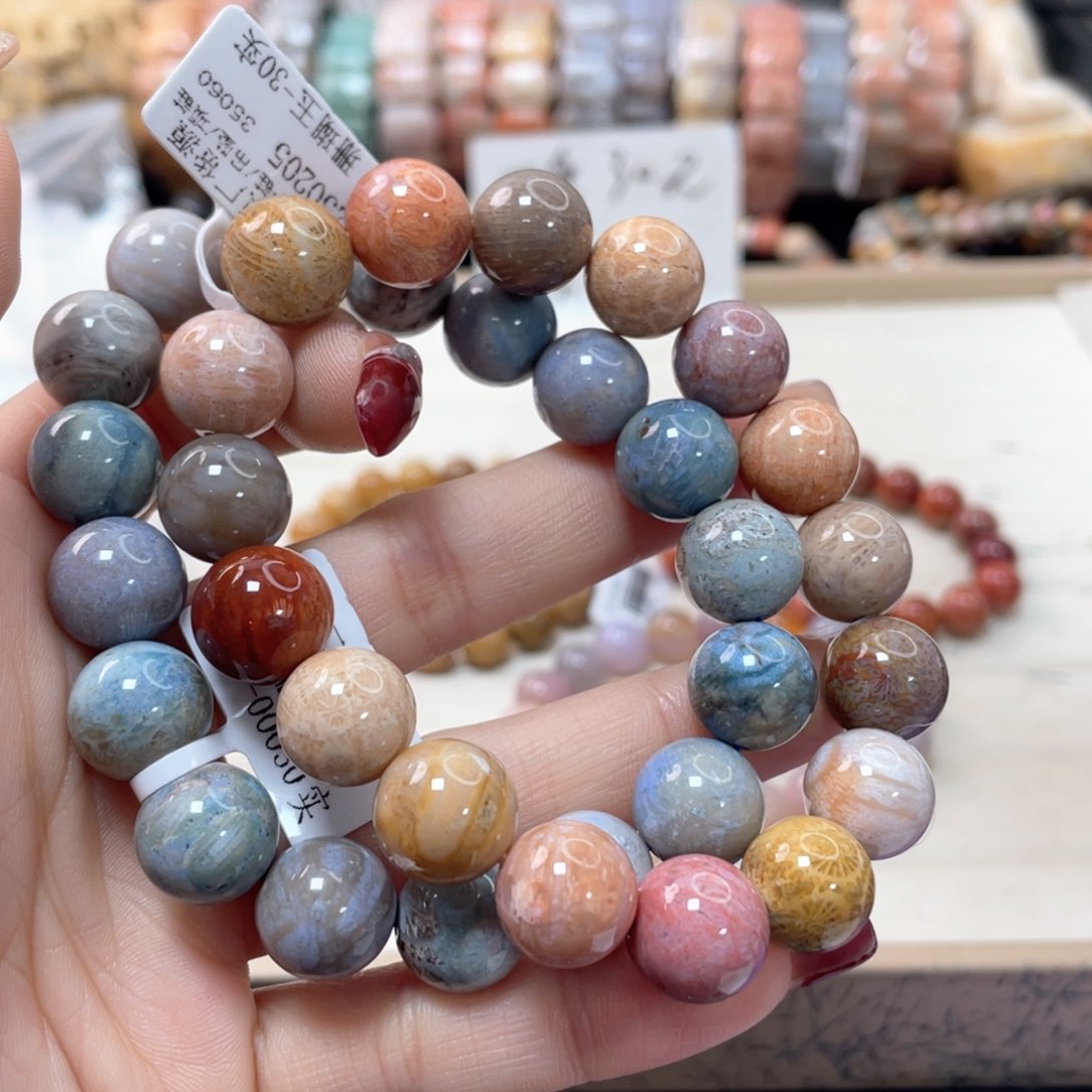 硅化珊瑚（珊瑚玉）手链未镶嵌若*988