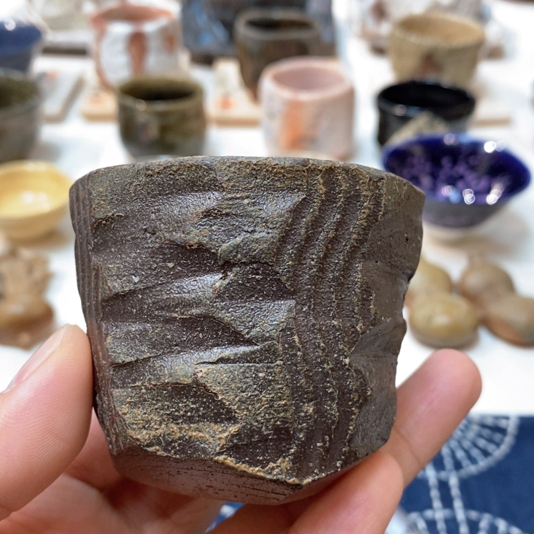 柴烧侘寂粗陶茶具 