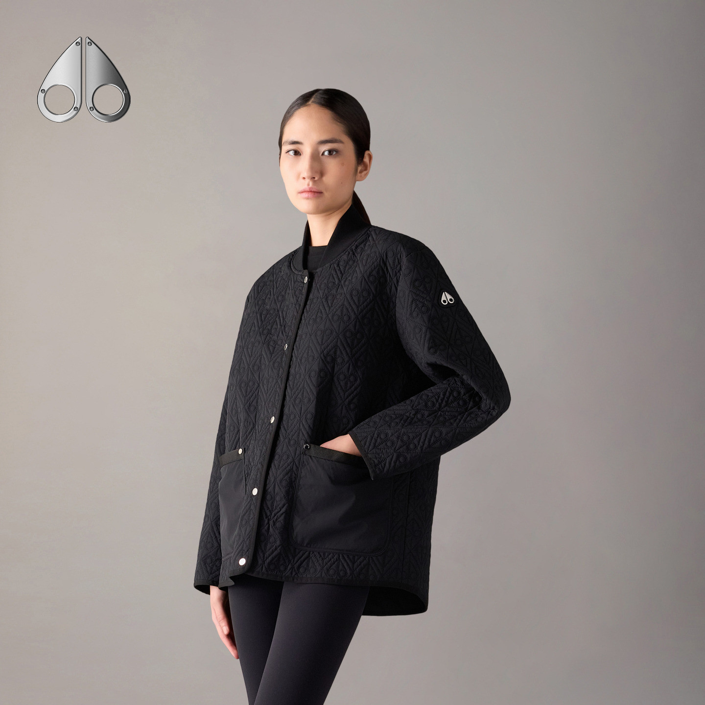 【春夏新品】MOOSE KNUCKLES 女士小剪刀LOGO休闲夹克外套M16LJ165H商品图
