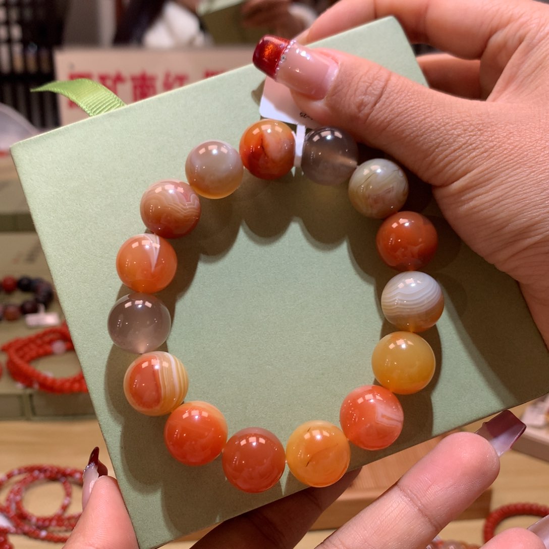 南红玛瑙15+多宝单圈未镶嵌