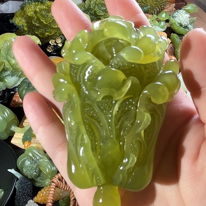 蛇纹石玉白菜合金