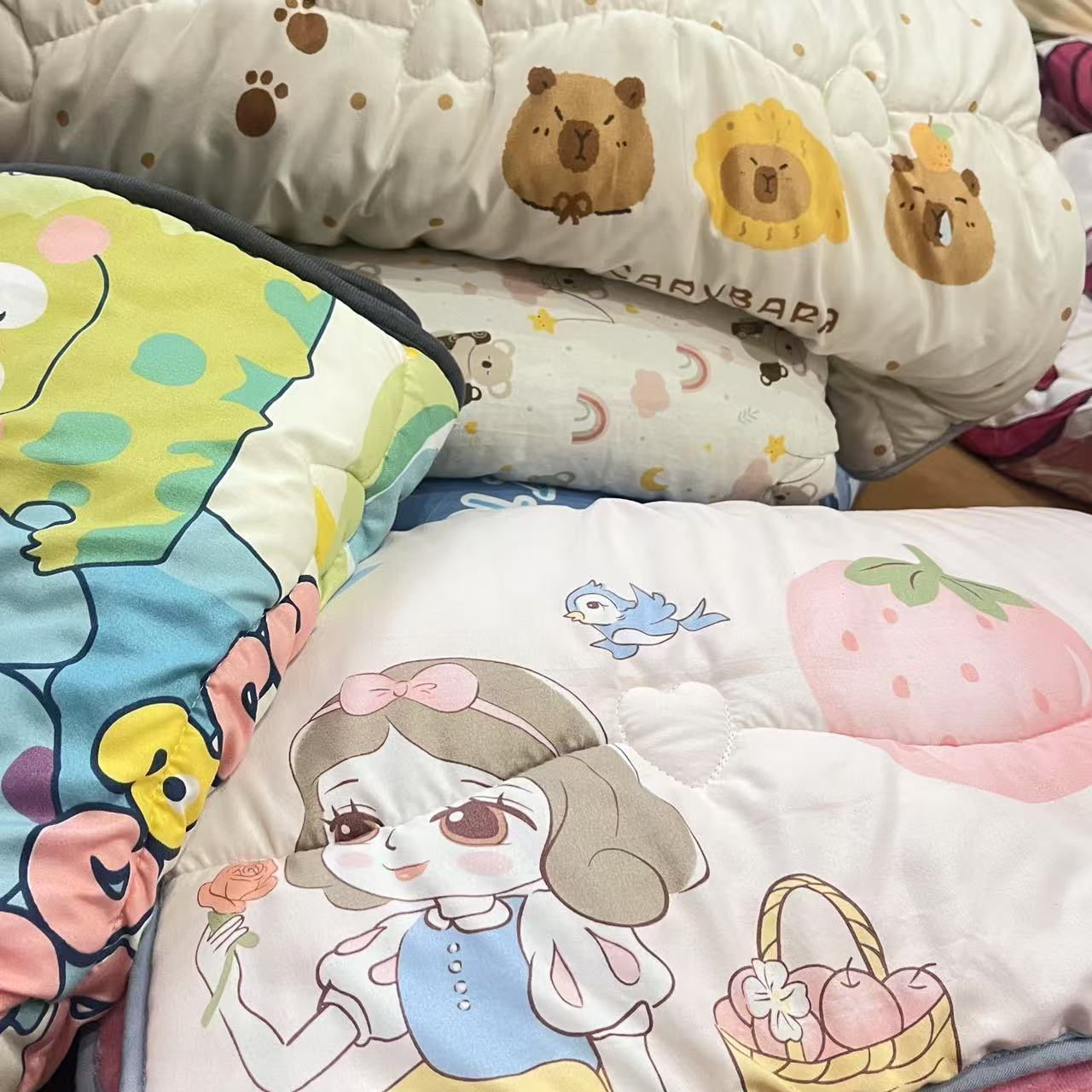 【歪歪精选】随机！！！110*150cm卡通水洗单人安抚豆豆被