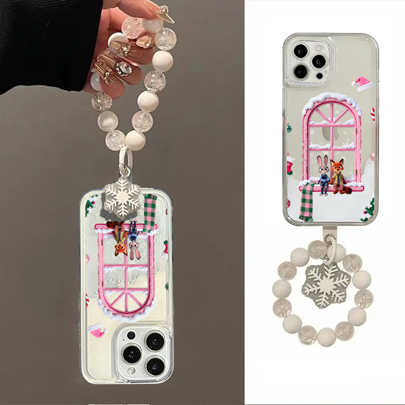 YHLS0034挂链适用iphone16流沙手机壳华为P70vivo小米oppo套