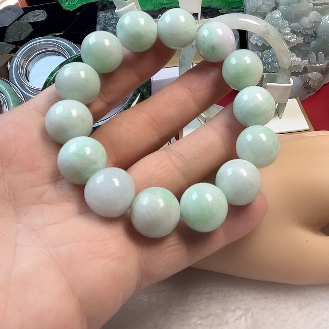 颈饰未镶嵌翡翠缅甸天然翡翠手串