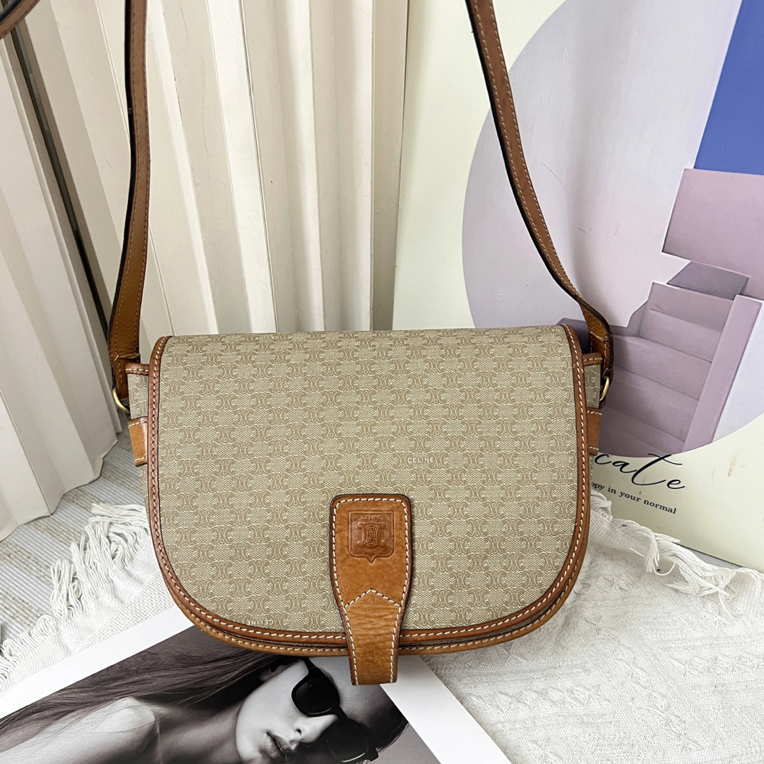 95新 Celine/思琳 经典老花斜挎包