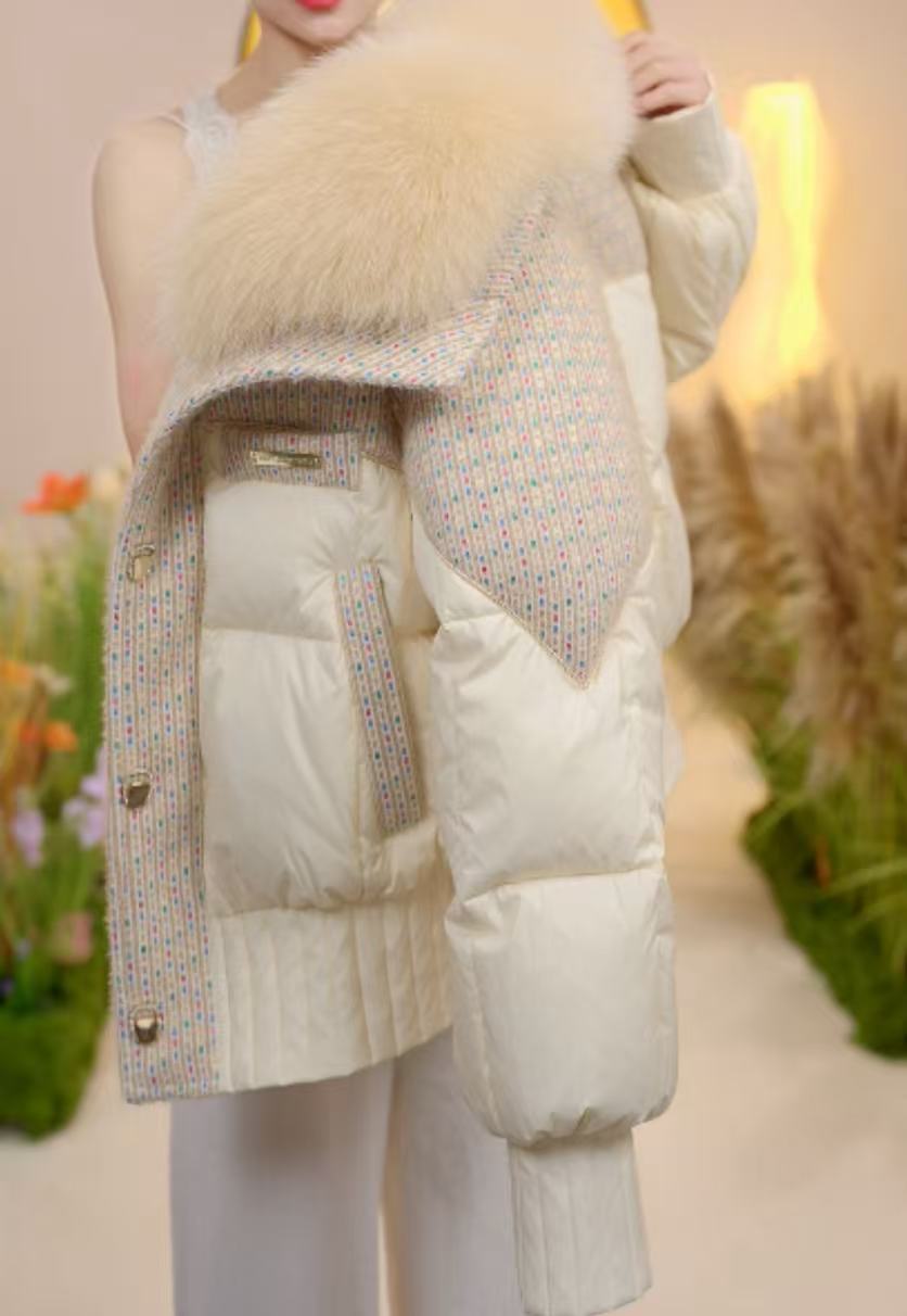 HW-高端大毛领小香风奢品羽绒服冬季加厚女