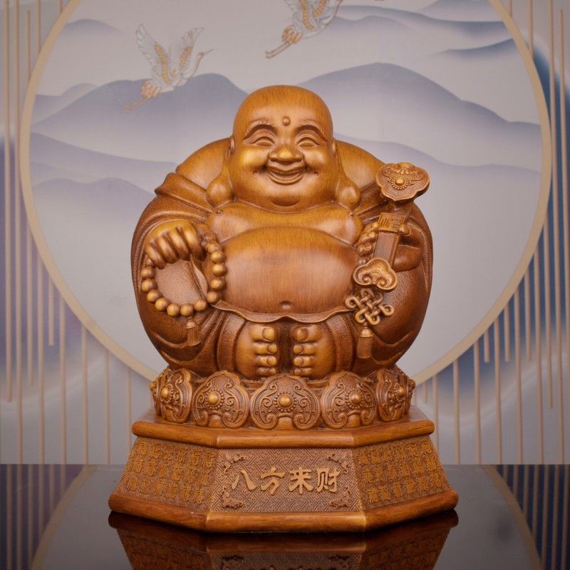 八方来财弥勒佛大肚佛笑佛客厅店铺摆放工艺品