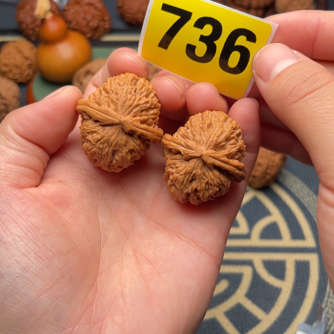 吊坠文玩核桃32白狮子手捻736号