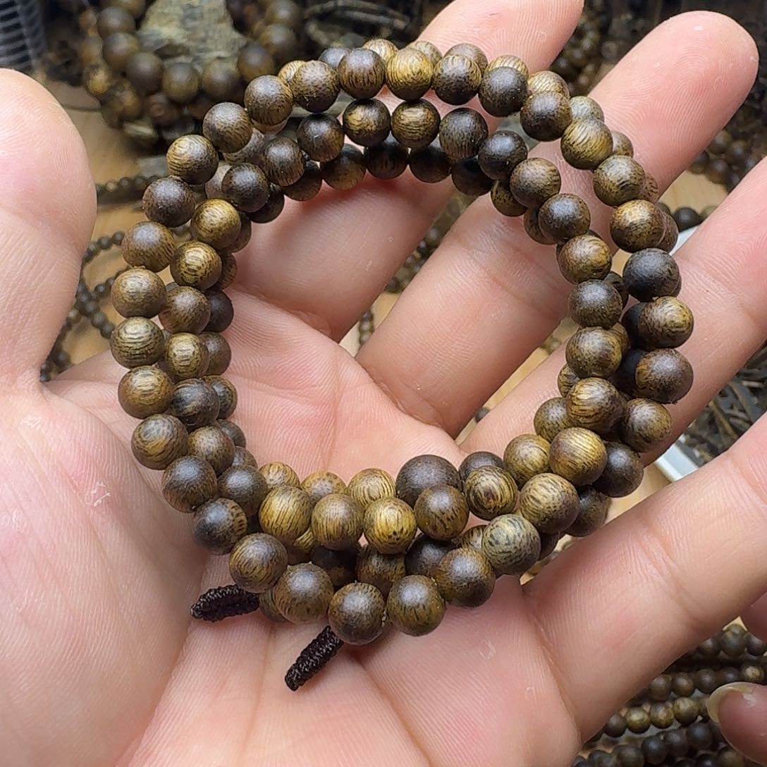 沉香沉香碎屑多圈圆珠06-14克