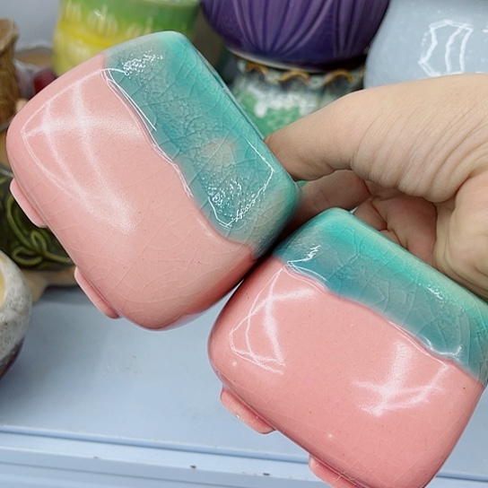 多肉绿植陶瓷花盆9.9包邮，有空