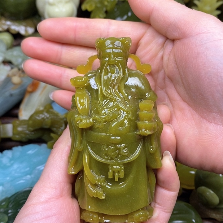 蛇纹石玉（覆膜）珠宝奇石未镶嵌浅*曦