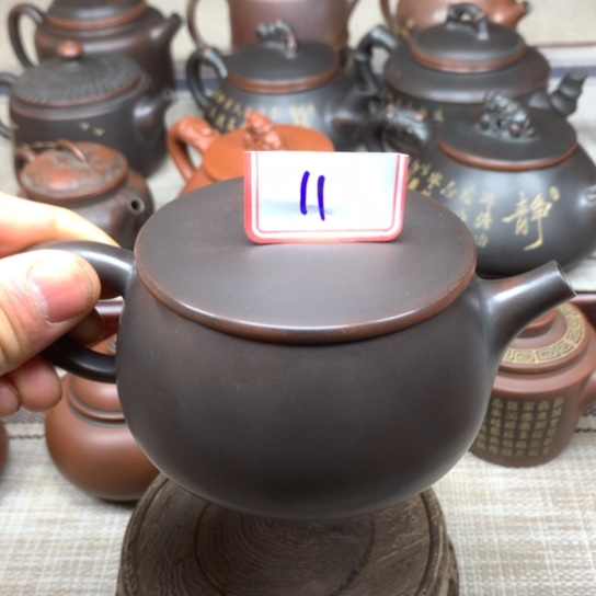 壶微瑕 黑素汉瓦壶 220毫升左右