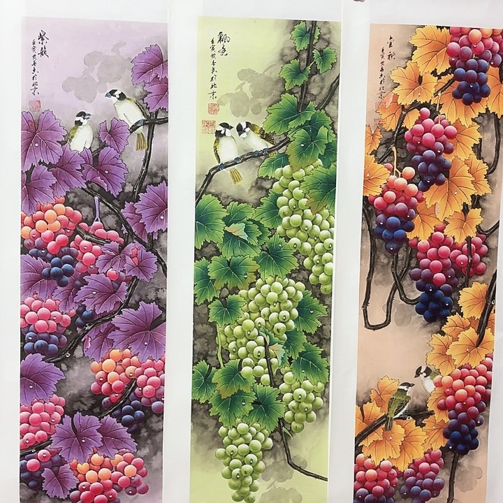国画黄春香国画葡萄尺寸134*34*4
