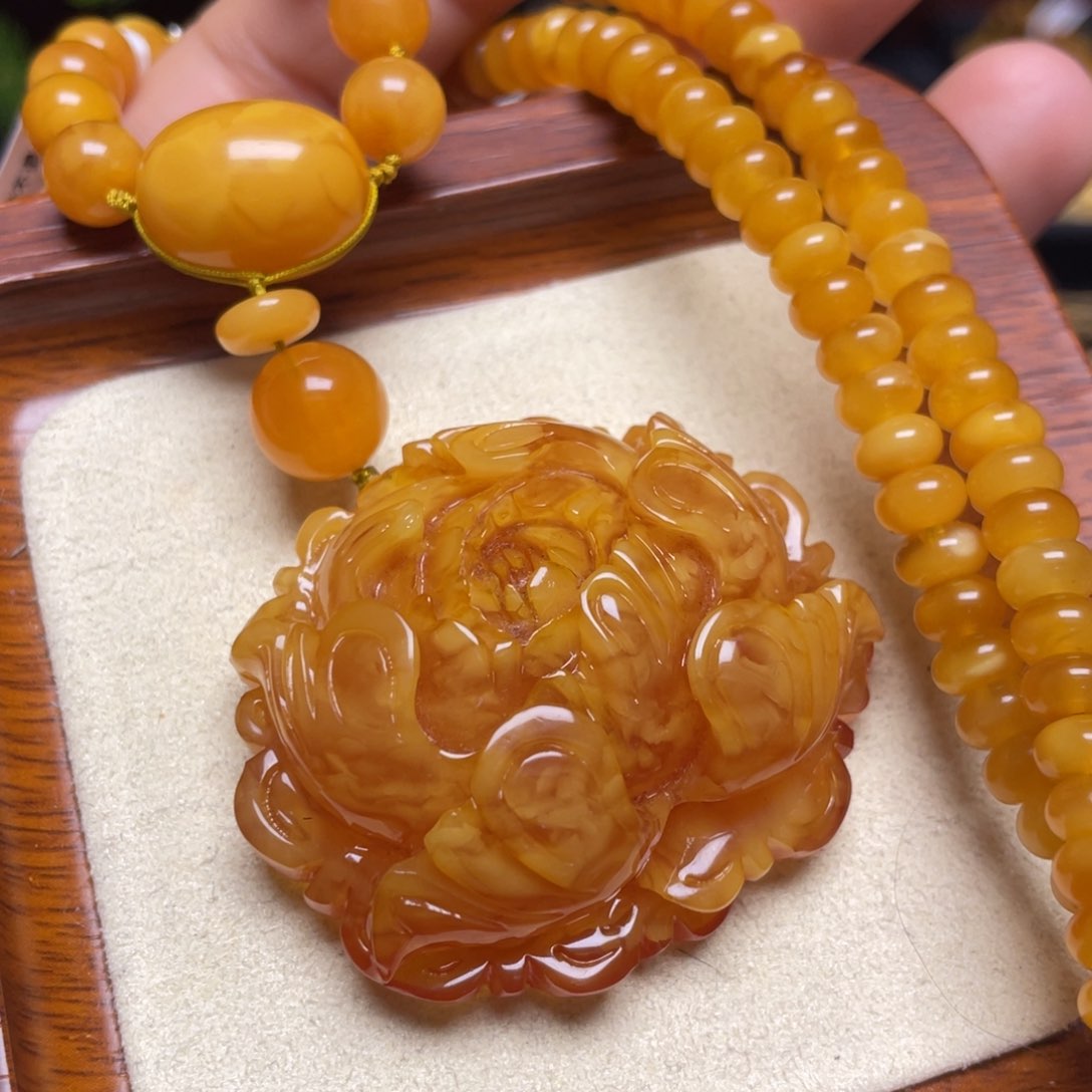 蜜蜡颈饰未镶嵌项链