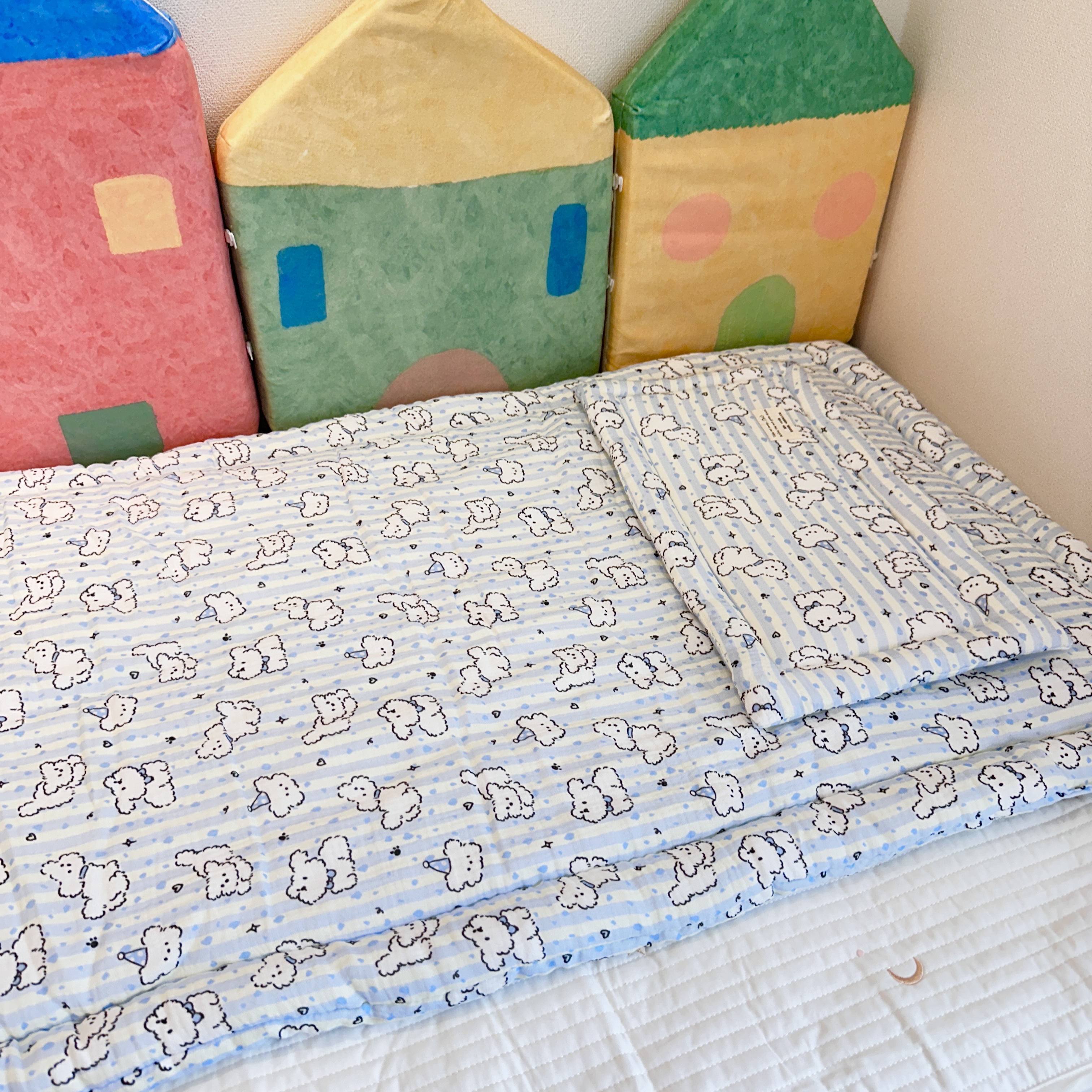 失眠小屋秋冬新品 纯棉皱皱纱小褥子 保护垫婴幼儿