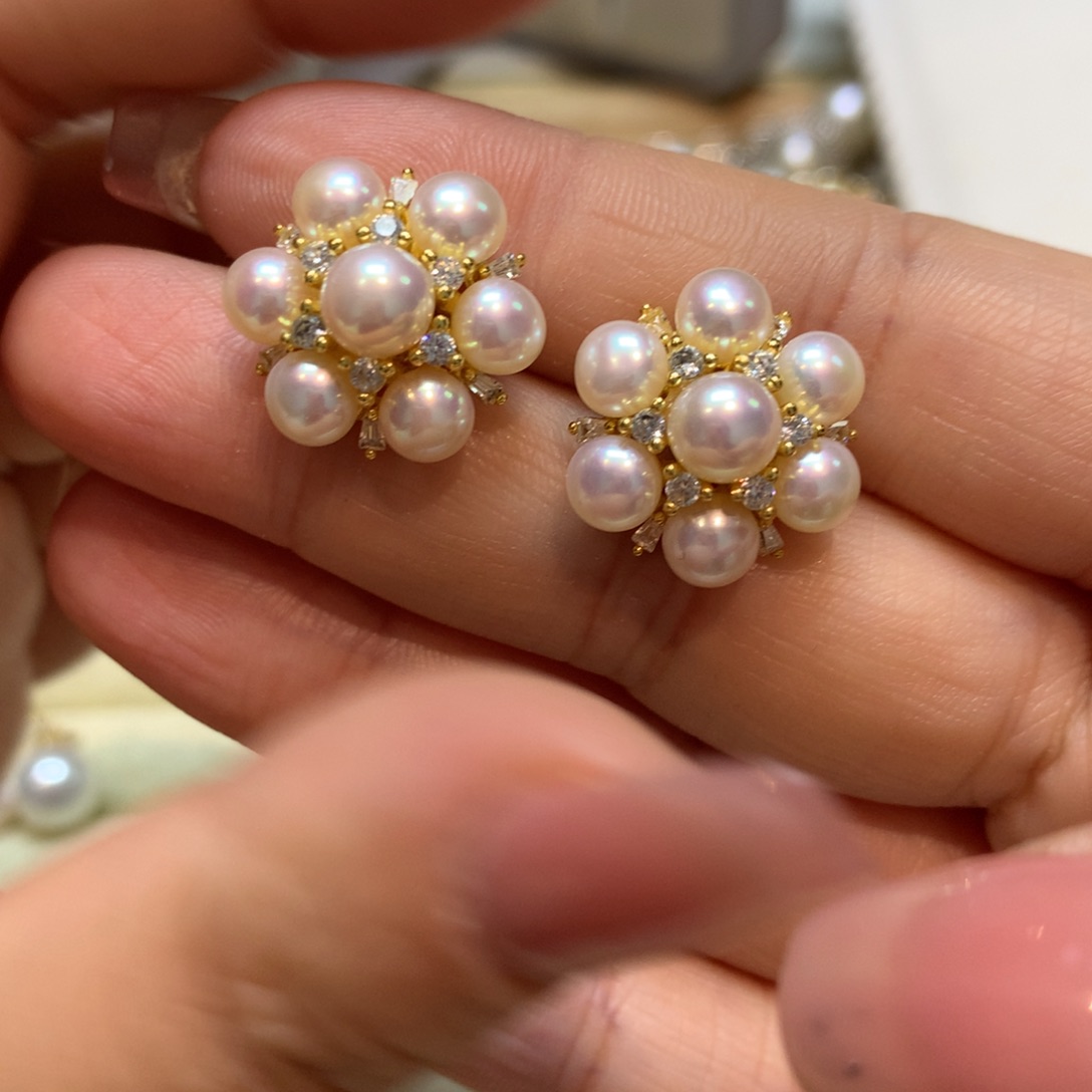 淡水珍珠耳饰未镶嵌