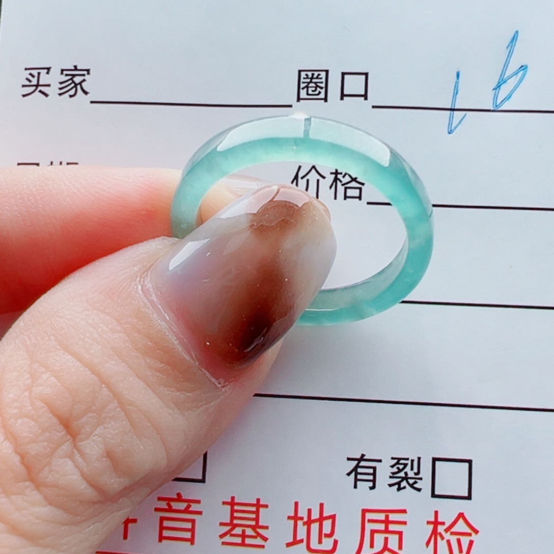 未镶嵌戒指翡翠戒圈