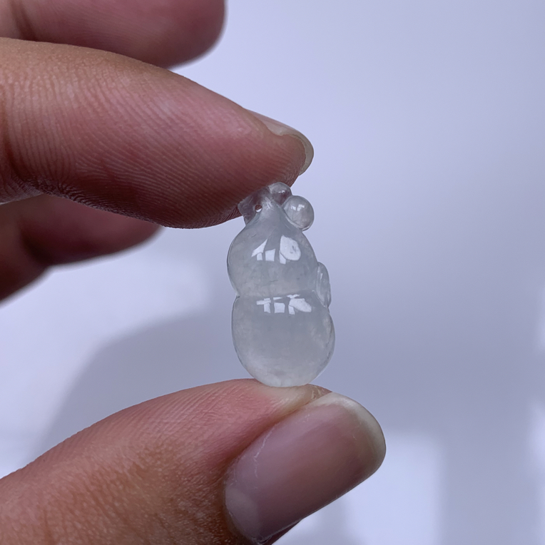 冰种葫芦小挂饰精致百搭缅甸翡翠a货