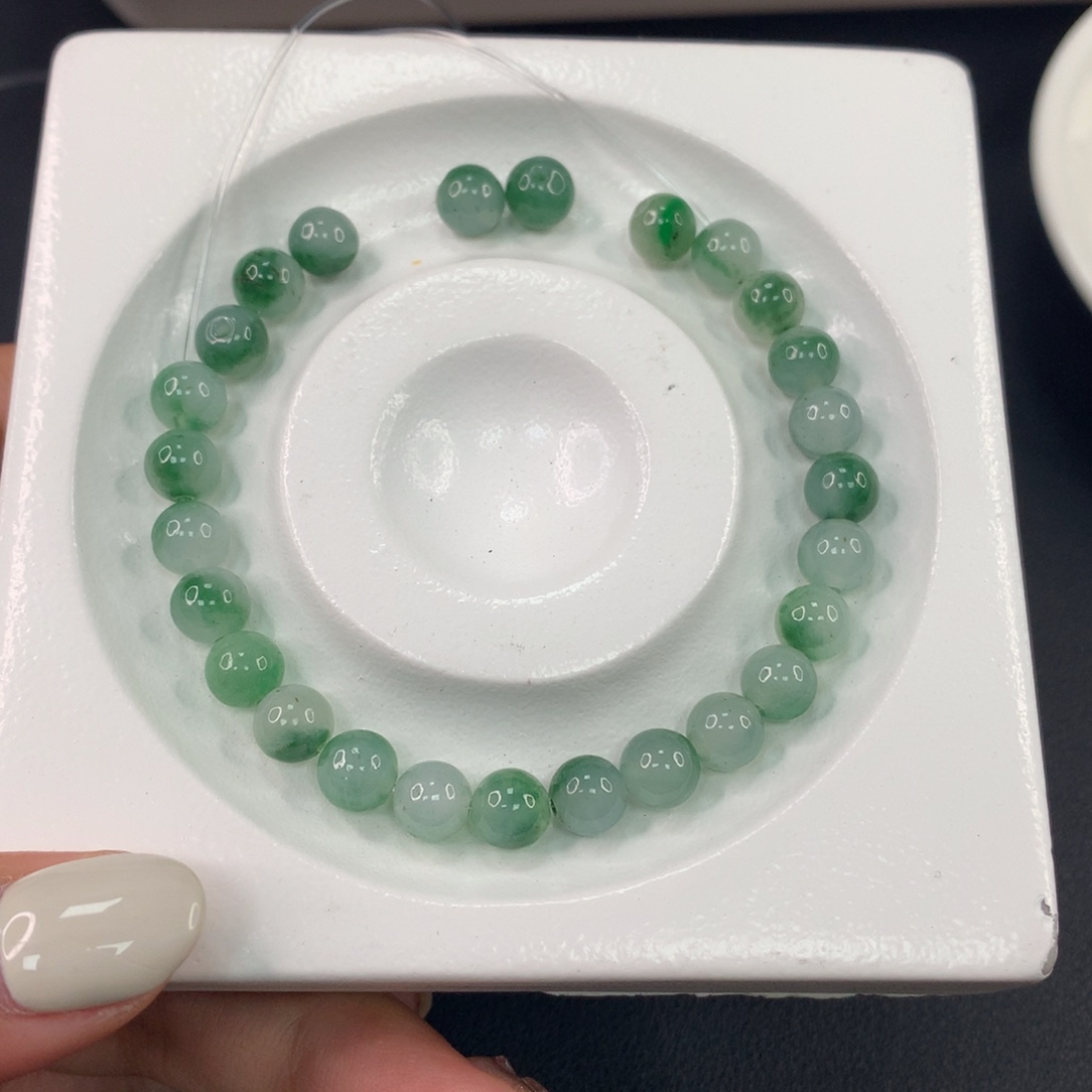 翡翠散珠翡翠散珠DIY手串多样性自发