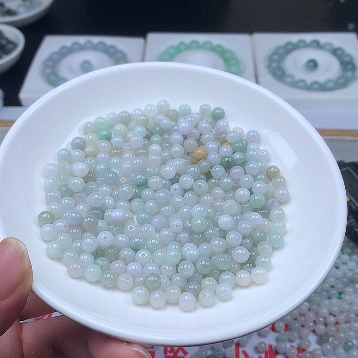 翡翠散珠翡翠100颗20块卡5加