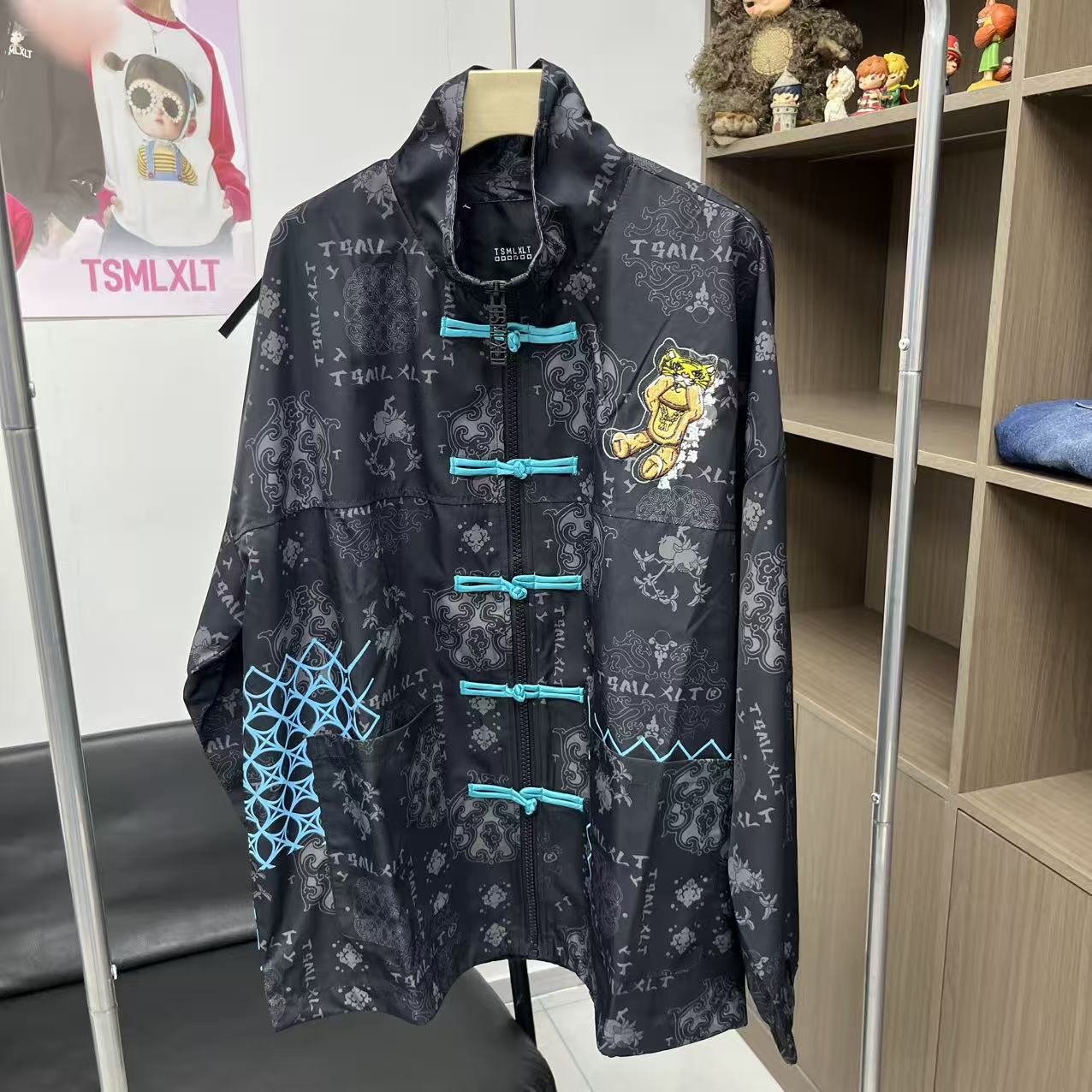 春秋男女同款满印休闲夹克122130421