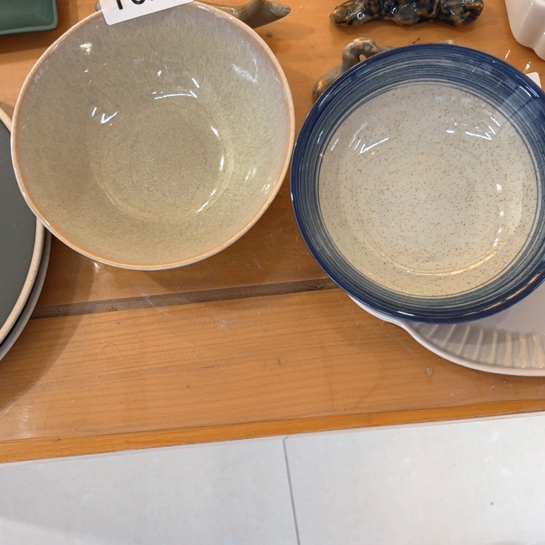 瓷景德镇粗陶复古盘碗微瑕