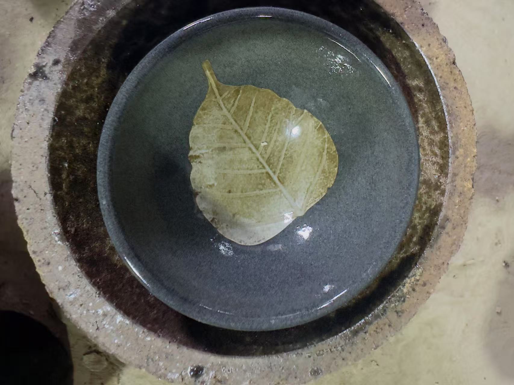 高端茶器 灰背木叶盏