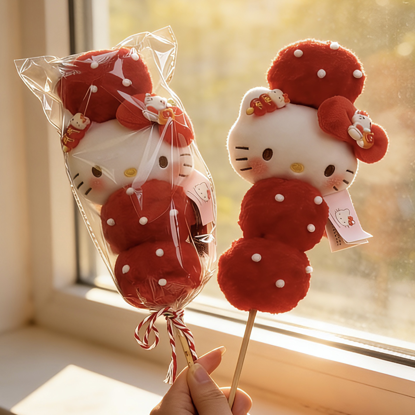 正版hellokitty糖葫芦kt三丽鸥包包挂件惊喜书包送人生日礼物女